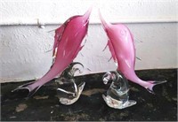 Murano Art Glass Italian Fish Sculptures