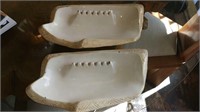 pair ceramic ash trays