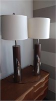 Laurel Lamps metal w/faux wood pr