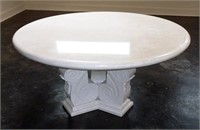 Large marble dining table