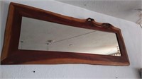 Walnut framed mirror