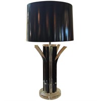 Vintage Black and Clear Acrylic Lamp
