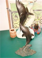 Metal Dolphin Figure Statue