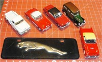 DieCast Car Models with Jaguar Plate
