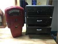 Old Parking meter and small organizer