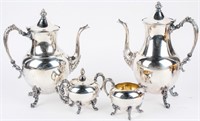 Sheridan Silver on Copper 4 Piece Coffee/Tea Svc