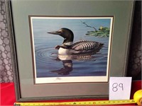 Loon print by James Meger 1985