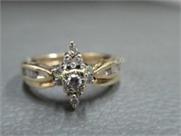 Diamond Wedding Ring: Size 7 10K Gold .55 CT