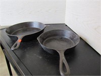 #5 and #8 Cast Iron Skillets with Heat Rings