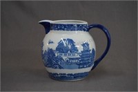 Staffordshire Ironstone Ware Blue Willow Pitcher