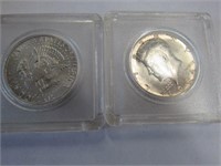 2) 1964 Kennedy Half Dollars