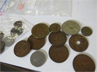2 Small Bags Foreign Coins