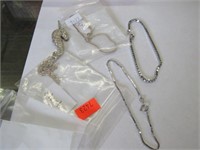 Sterling 4 Bracelets and Pendant