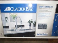 New Glacier Bay 18" Stainless Steel Sink complete