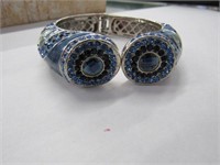Rhinestone Eyeball Cuff Bracelet