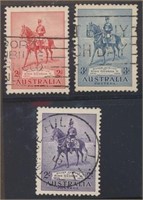AUSTRALIA #152-154 USED VF