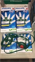 Four boxes of LED 60 count Christmas lights,
