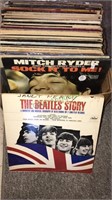 Box lot of record albums including the Beatles