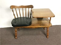 George Bent Co. Hard Rock Maple Telephone Bench