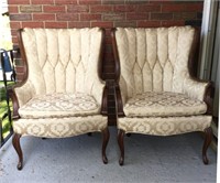 2 Matching Wing Back Side Chairs