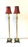 Pair of Electric Candlestick Buffet Lamps