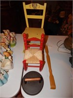 Small Chairs, Back Scratcher & Burger Press
