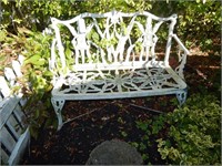 Metal Garden Bench for Garden Decor (leg broken)