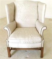 Heritage Asian Embroidery Wing Back Chair