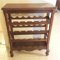 Dark Finish Floor Standing Wine Rack