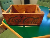 Green Bilingual Coca Cola Wooden Box