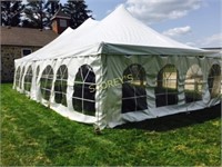 20' x 40' Tent w/ White or Yellow Stripe Top