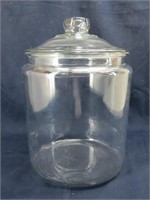 Large Vintage Glass General Store Candy Jar w/ Lid
