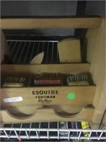 esquire shoe shine box/items