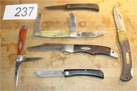 Grouping of Pocket Knives