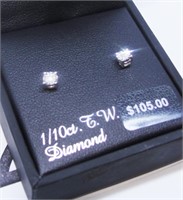 1/10ct Diamond Earrings