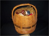 Basket and sewing material