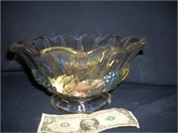 Hand painted Glass bowl