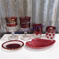 Assorted red pieces(6)