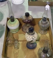 Five Miniature Oil Lamps