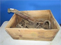 Wooden Box of Harness and Hames