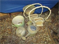 Wooden Bucket, Baskets, Watering Can