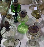 Group of Seven Oil Lamps