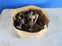 Box of Old Door Knobs and Hardware