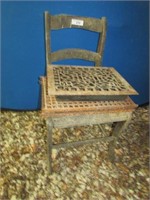 Cast Iron Floor Register, Grates, Chair