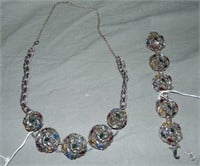 Elsa Schiaparelli. Vintage Necklace and Bracelet.
