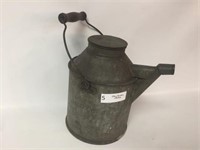 Galvanized Can w/Spout - 11" Tall