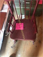 Child's wood rocking chair