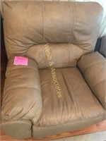 Tan leather recliner