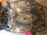 50" oval glass coffee table, rectangle table and