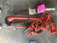 Black and Decker hedge trimmer and electric weed
